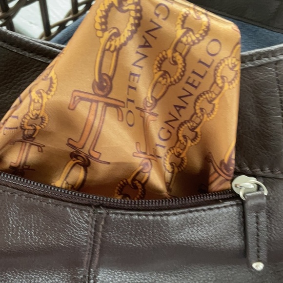 TIGNANELLO LEATHER BAG..CHOCOLATE BROWN..16 x 10 x 4”..EUC..BUTTER SOFT - Picture 8 of 8